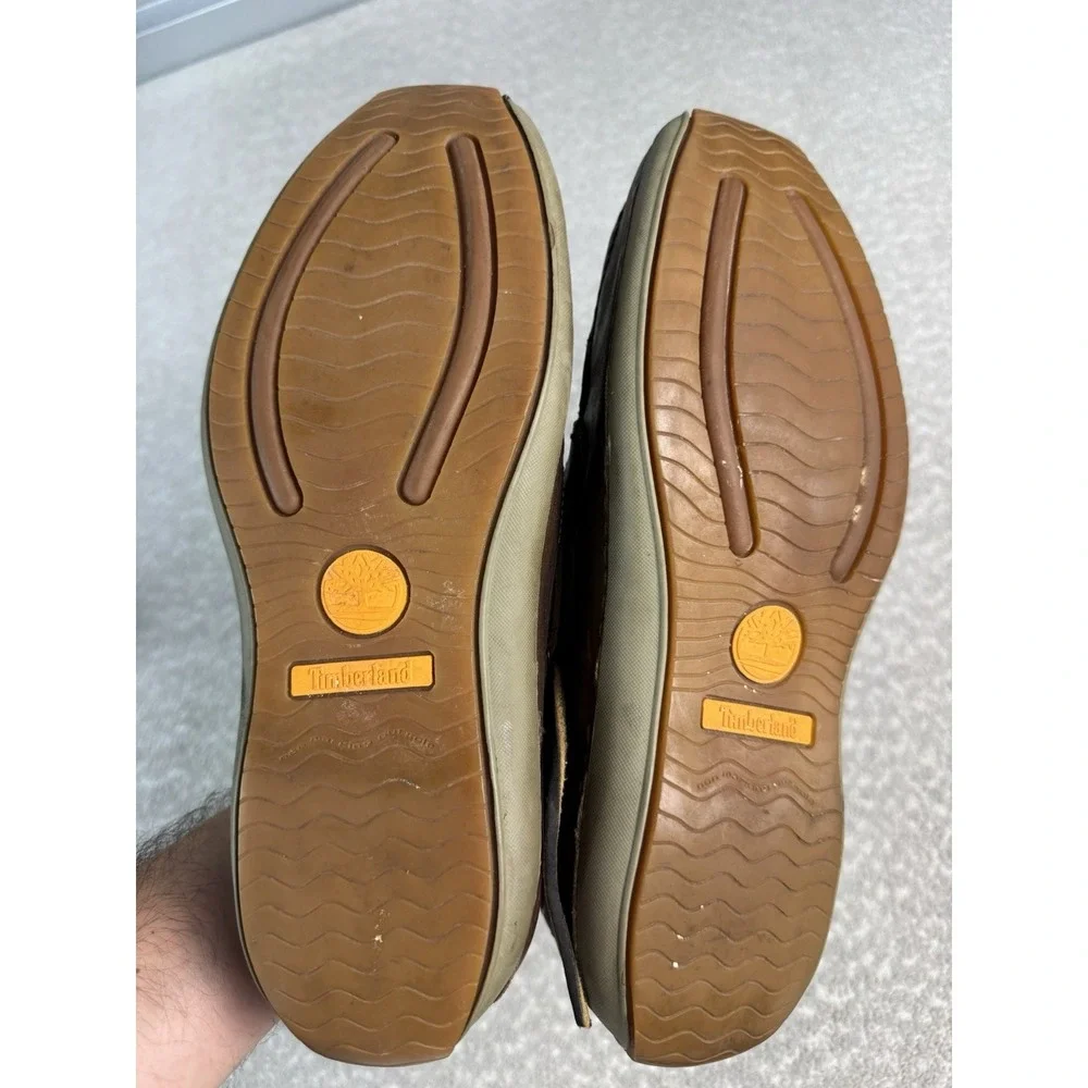 Timberland 74017 Annapolis‎ 2 Eye MOC Toe Men's Leather Boat Shoes 11 Brown